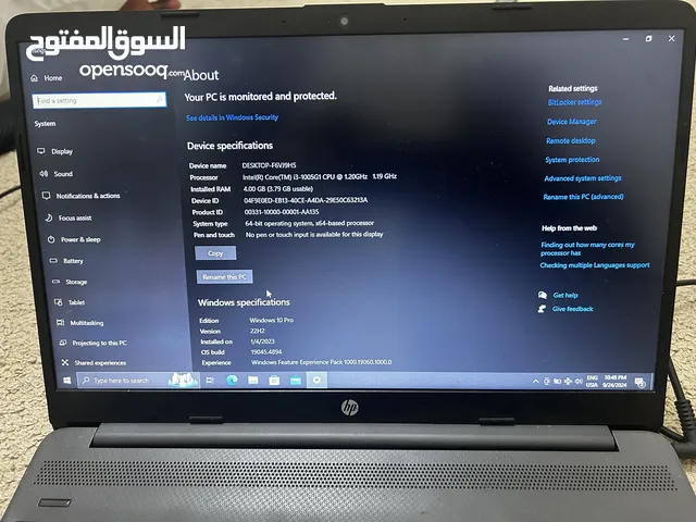 للبيع لابتوب hp