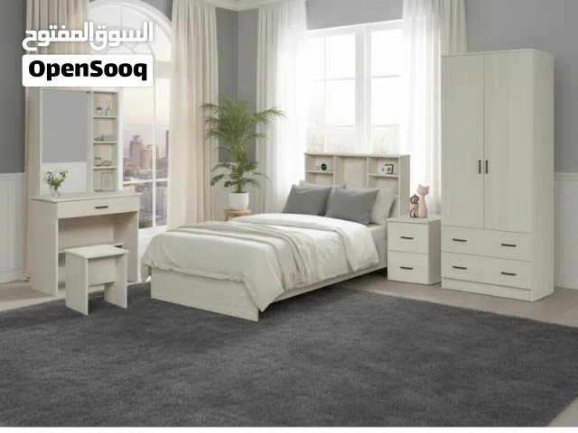 طقم غرفة نوم ماليزي عصري 5 قطع لون بلوط فاتح - BD-2220