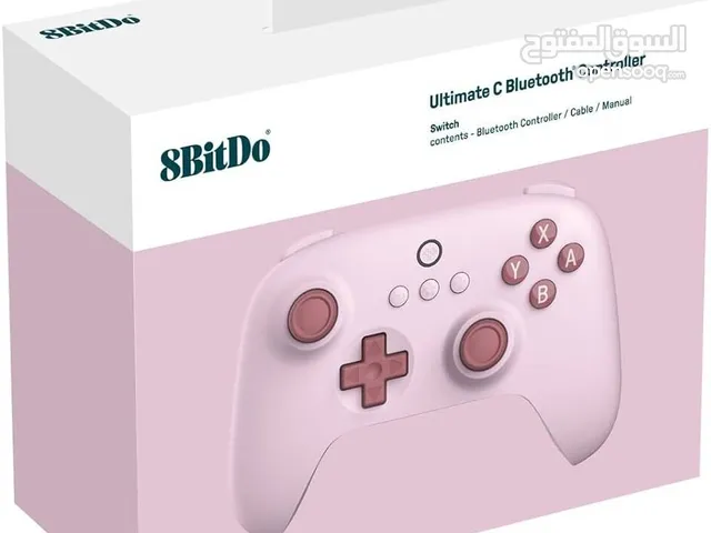 وحدة تحكم بلوتوث 8Bitdo Ultimate C للتبديل مع التحكم في الحركة بـ 6 محاور والاهتزاز الدمدمة (وردي)