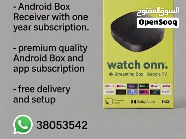Android tv Box /Receiver With 15 month app's subscribtion premium quality