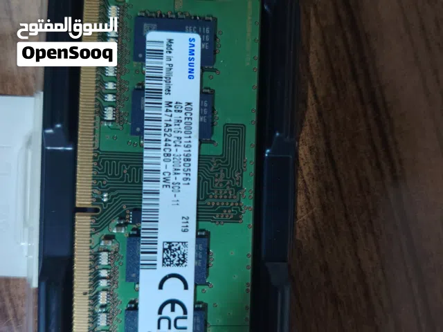 RAM DDR4 - 4GB 3200 SAMSUNG رامات لابتوب شغالة مية مية سامسونج