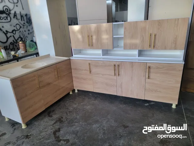 كاونتر وملحق mdf قياس مترين مع سنك متر و20سم مرمر بسعر 370الف