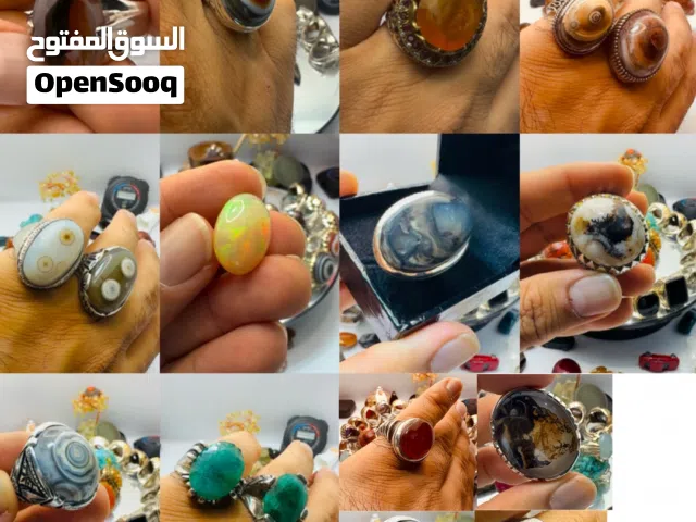 خواتم فضه بأحجار كريمة