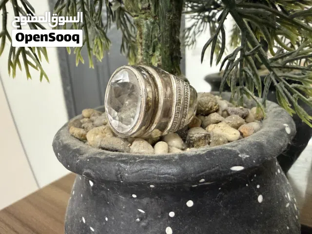 فضه اصلي حجر كوارتز الاصلي وزن خاتم 30جرام تفصيييييل جديد لم يلبس