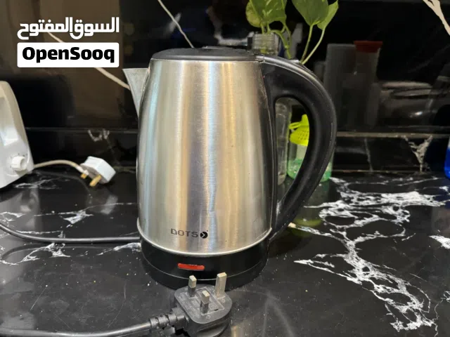 New Electric Kettle 1.7 Liters DOTS KDS-003 1300W-1540W Silver & Black