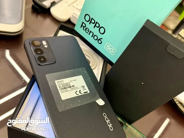 مستعمل اخو الجديد oppo Reno 6 5G رام 16 جيجا 128 أغراضة والكرتونه الأصلية متوفر توصيل