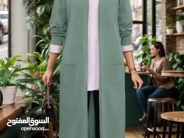 Long cardigan, made in Turkey - كارديجان طويل بجيب ، صناعة تركية