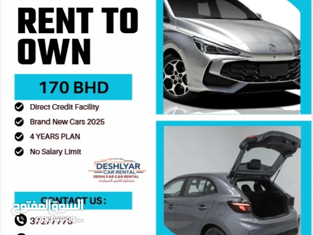 MG3 SILVER 2025 MODEL CARS FOR LEASE TO OWN