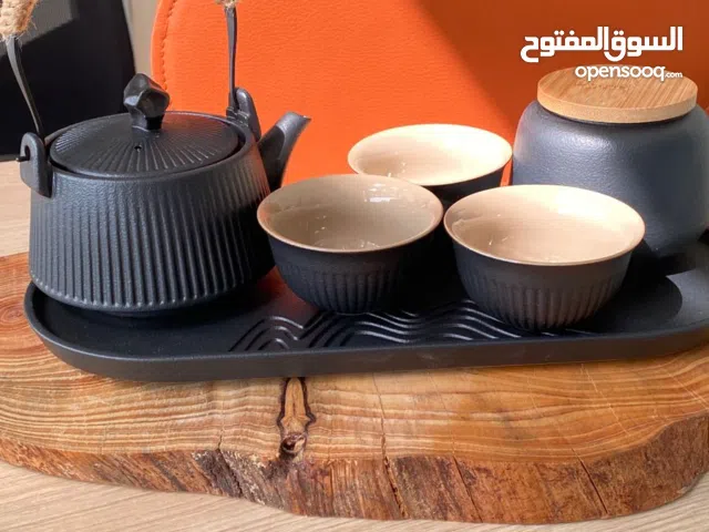طقم شاي فاخر بتصميم ياباني أنيق مع حقيبة فاخرة,ب