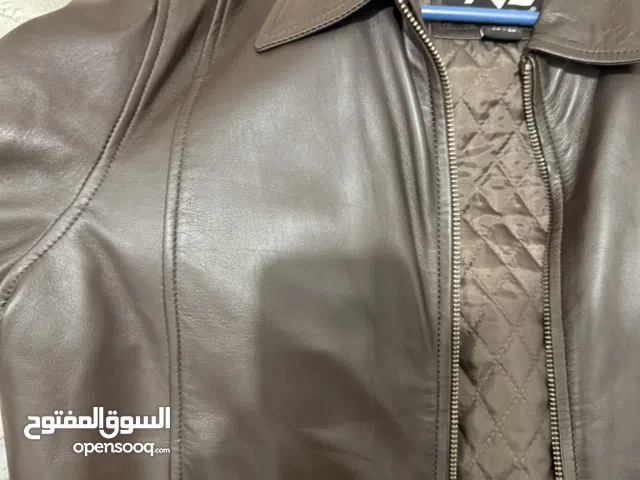 Brown leather premium jacket