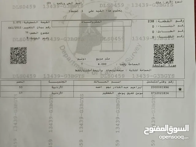 Farm Land for Sale in Irbid An-Nuayyimah