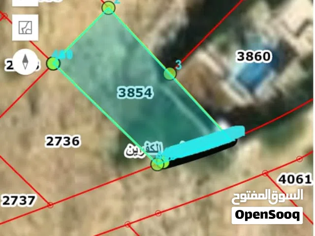 ارض للبيع الغور الروضة منسف ابو زيد المساحه 368 الأرض عاليه ومطله على البحر الميت قرب الجامع