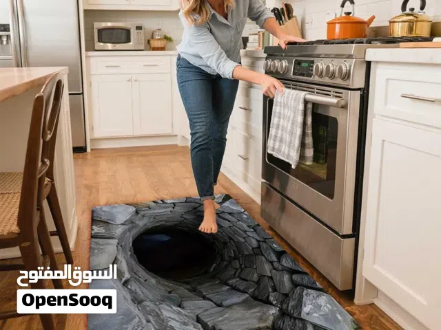 Optical Illusion Rug, Test & Play with Dog or Cat, Rug That Looks Like a Hole in The Ground, 3D Real