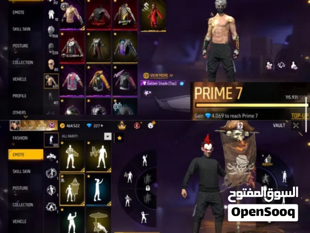 Free Fire Accounts and Characters for Sale in Beirut