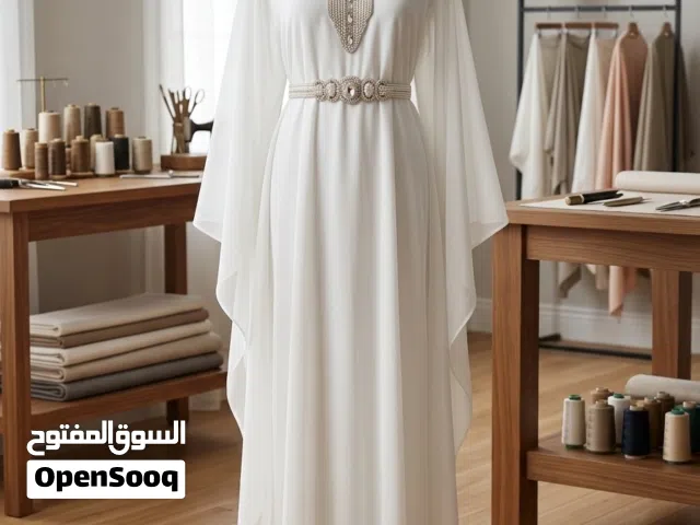 قفطان كلابيه ابيض
