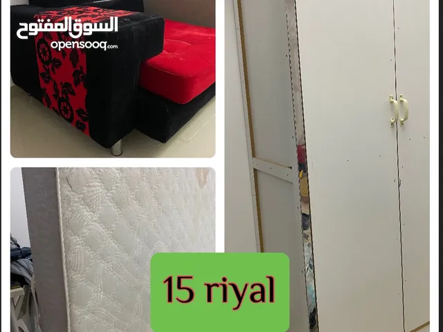 Mattress, single sofa and cupboard 8 riyal