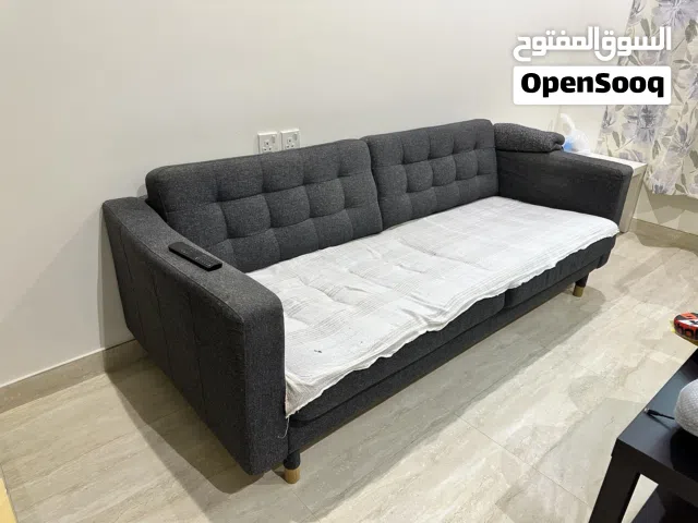 كنبه او ركنه 3 مقاعد جديده لون رمادي - ايكيا