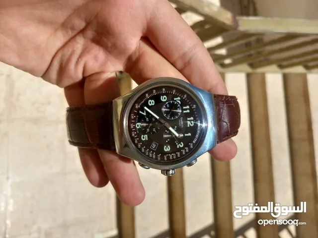 swatch Irony Dial Brown حجم كبير وسعر حرقق
