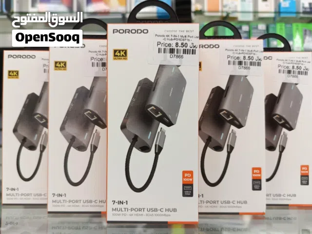 NEW PORODO 4K 7 IN 1 MULTI PORT USB C HUB