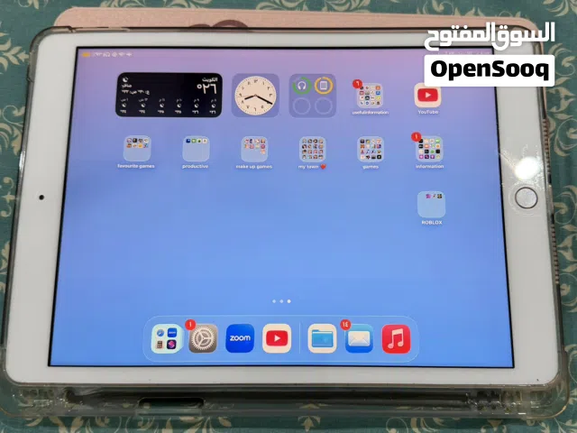 iPad 8 (الجيل الثامن) للبيع الجهاز بحالة ممتازة  الكرتونة الأصلية  الشاحن الأصلى (رأس + الكابل)