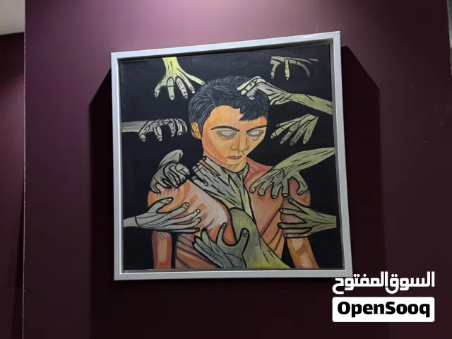 لوحه (صدى الاستغاثه رسم يد )