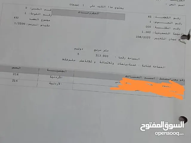 ارض للبيع في منطقة سما الروسان البرز