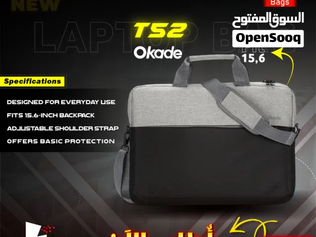 Okade 15.6 Inch T52 Shoulder Laptop Bag شنطة لابتوب لون اسود شكل مميز