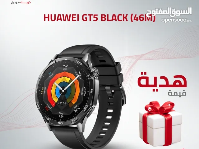 HUAWEI GT5 BLACK (46M) NEW ///هواوي جي تي 5 اسود مقاس 46 الجديد