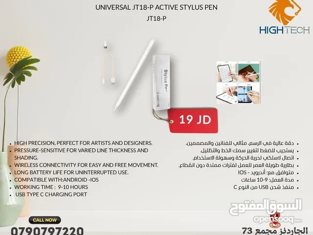 قلم للايباد والتابلت شحن يو اس بي STYLUS PEN JT18-P FOR TABLETS & IPAD