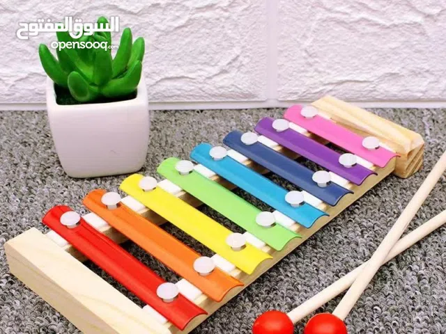 Wooden Kids Educational Piano Xylophone, Educational Musical Instruments Toy, 8 Key Scales pack of 3