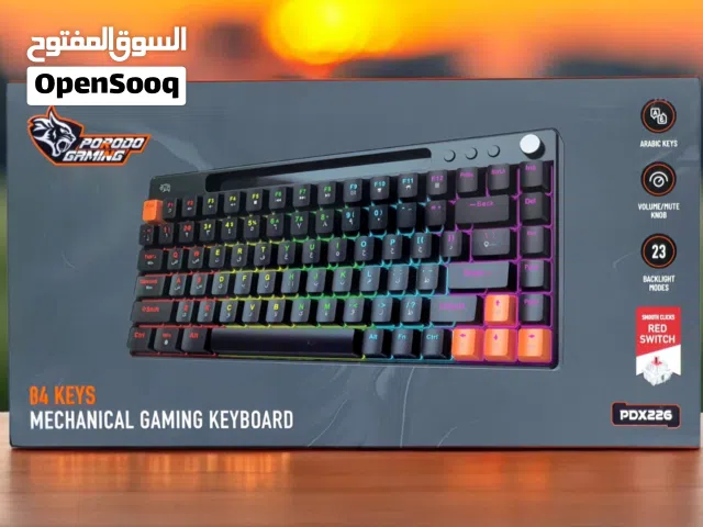 كيبورد جيمنج برودو  PORODO GAMING 84 KEYS MECHANICAL  GAMING KEYBOARD