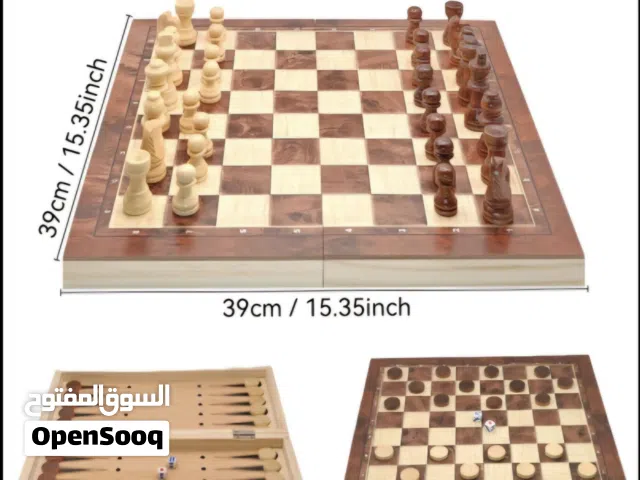 شطرنج روسي احترافي كبير فل خشب  30×30 CM