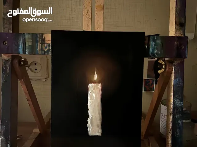 رسم لوحات كانفس او ورق مع اطار حسب الطلب