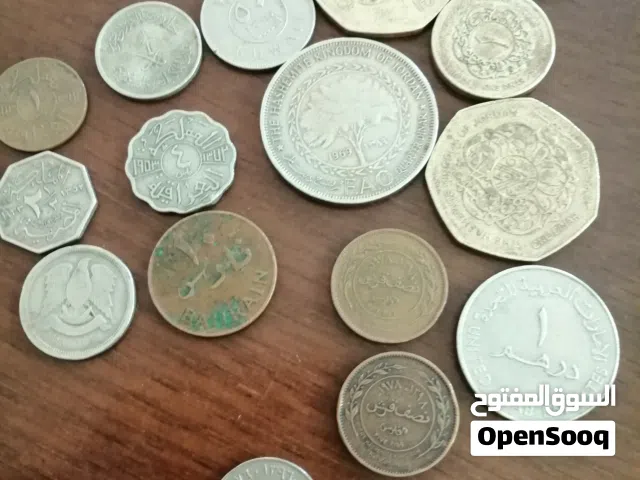عملات قديمة للبيع اردني امريكي بريطاني ألماني عراقي خليجي يوجد قطع نوادر ومميزة