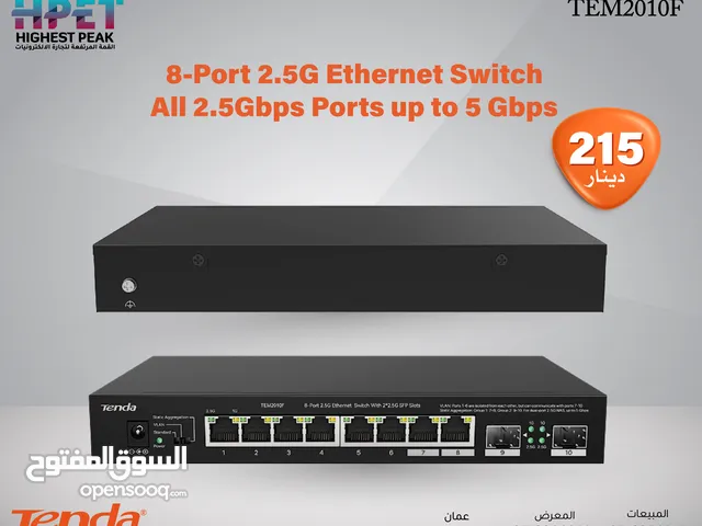 Tenda TEM2010F محول إيثرنت 2.5 جيجاهرتز بـ 8 منافذ