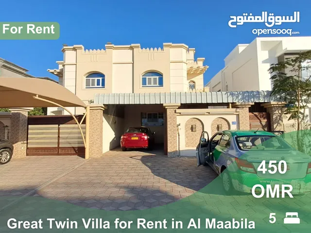 Great Twin Villa for Rent in Al Maabila  REF 343YB
