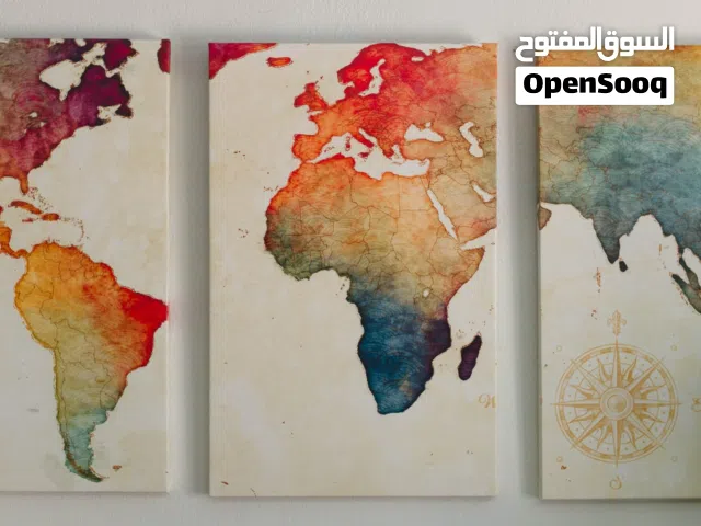 world Map Wrapped Canvas