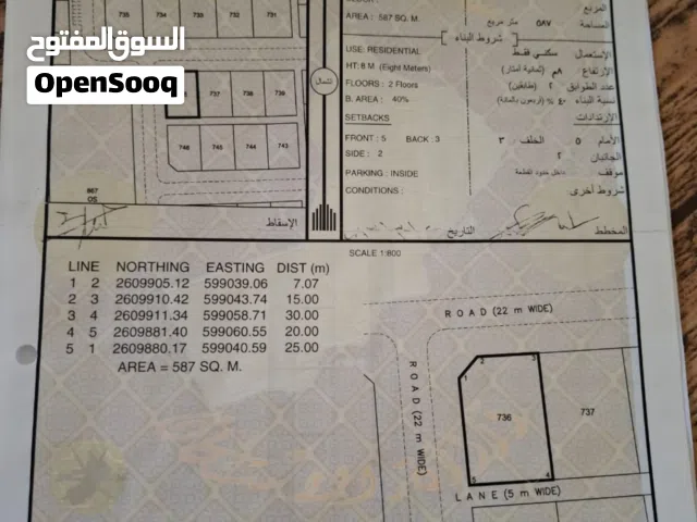 أرض سكنى بركاء الفليج