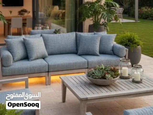 أقمشة ومنسوجات اللنن للجلسات الخارجية ذات جودة عالية متوفره بعدة الوان مميزة ضد الماء والشمس