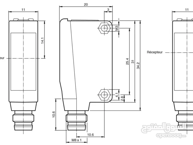 5 Capteurs photoélectriques industriels HT3CL2/6G-M8 – Neufs