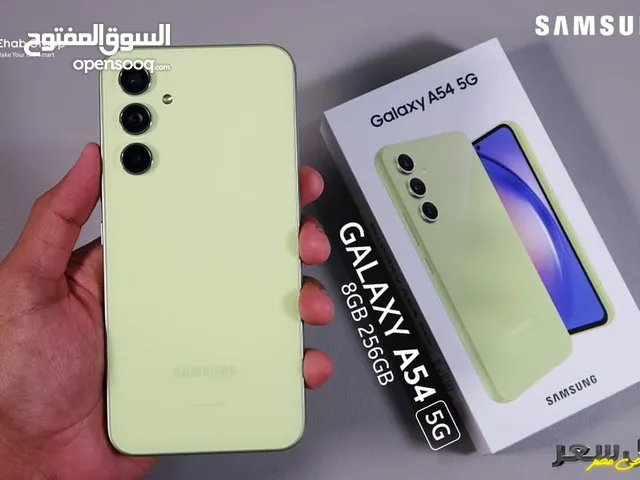 جهاز مستعمل اخو الجديد Samsung A54 5G رام 16 جيجا 256 أغراضة والكرتونه الأصلية متوفر توصيل