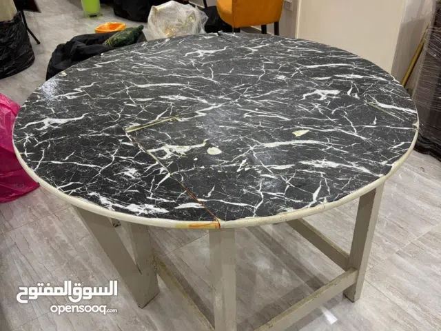 سفرة خشب زان + 6 كراسي خشب زان لون اوف وايت