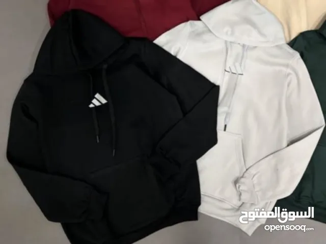 هودي تقيل مبطن متوفر بلون الأسود والأبيض