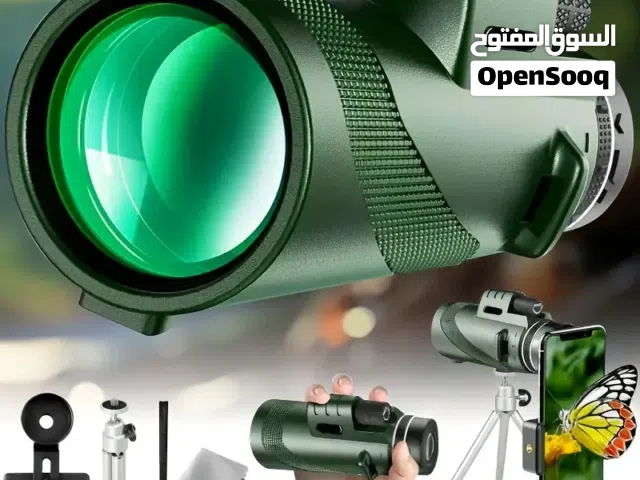 ناظور تلسكوبي 10x42 مع حامل هاتف - خفيف الوزن ومتين من ABS، جديد