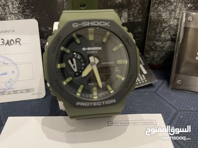 Brand New Casio G-Shock Army Green ساعة كاسيو جي شوك جديد اللون الأخضر الجيشي