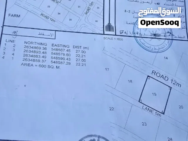 للبيع ارضي سكنيه