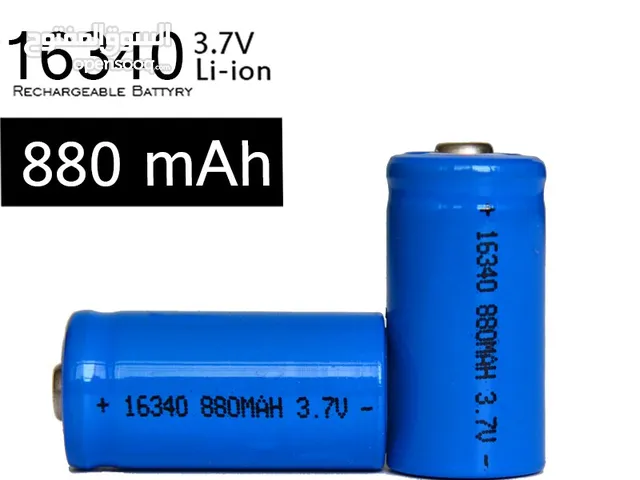 بطاريات / بطارية 16340 Rechargeable Li-ion Lithium Battery