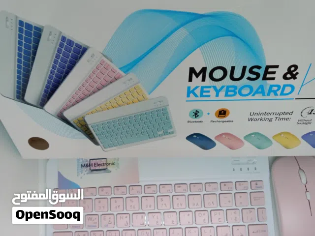 كيبورد وماوس لاسلكي مناسب للكمبيوترات والتابلتات
