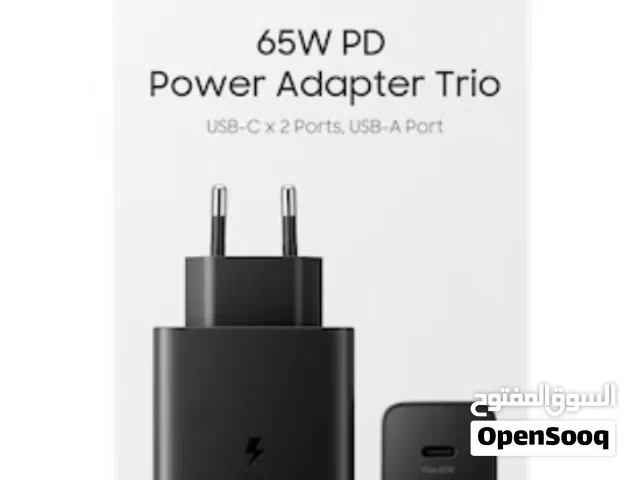 Samsung 65W Power Adapter Trio جديد اصلي مع فاتورة الشراء من زين