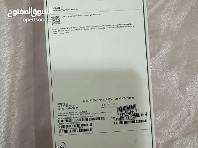 ايفون 16 جديد ونظيف استعمال بسيط لون الوردي